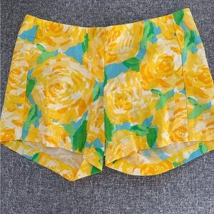Lilly Pulitzer yellow rose shorts